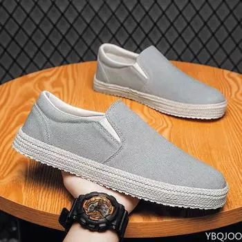 Классические мужские парусиновые туфли эспадрильи летние дышащие повседневные туфли мужские мокасины удобные мужские ленивые туфли для вождения лодки для мужчин 39 чёрный