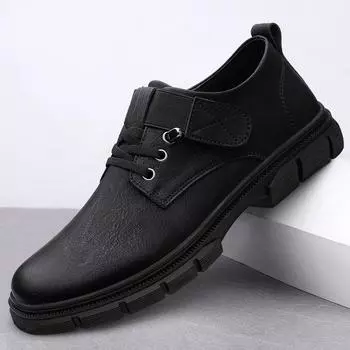 Классические мужские туфли для свадьбы из натуральной кожи, мужские повседневные оксфорды, высококачественные мужские деловые туфли, ручная работа, модельная обувь 38 чёрный