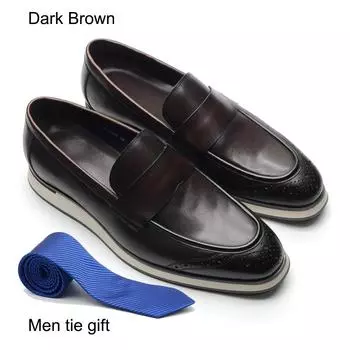 Классические мужские туфли-пенни-лоферы из натуральной кожи, слипоны, повседневные кроссовки, мокасины, обувь для путешествий для мужчин, формальная обувь 38