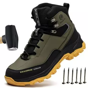 Классические мужские защитные ботильоны, износостойкая походная обувь, мужские ботинки из коровьей замши, удобные прогулочные кроссовки для мужчин, тактическая обувь 38 зелёный