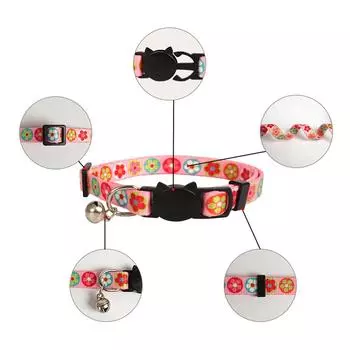 Классические ошейники для кошек Breakaway с колокольчиком-ошейники безопасности для кошек для мальчиков и девочек-ошейник безопасности с пряжкой для котят для зоотоваров,аксессуары для кошек