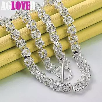 Классические ожерелья-цепочки из стерлингового серебра 925 пробы 45cm