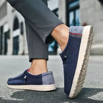 Классические парусиновые кеды, мягкие мокасины без застежек для мужчин, мужские мокасины для вождения. мужская обувь теннис мужской 42 темно-синий