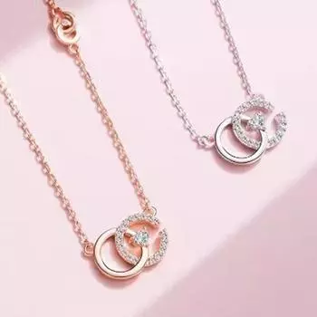 Классические пары ожерелий с буквой C в виде ключицы, простые и легкие, роскошные, не выцветающие, подходящие друг другу, из стерлингового серебра 925 пробы 925