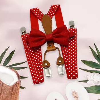 Классические подтяжки для смокинга для мужчин и женщин — элегантные, регулируемые красный