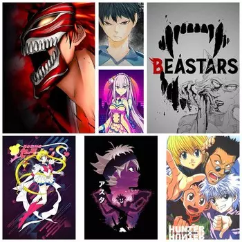 Классические постеры с персонажами аниме в стиле ретро, белая бумага, токийский гуль, постер с тетрадь смерти, настенная роспись, домашний декор, комната, бар, кафе, украшение, художественная живопись 30x21cm