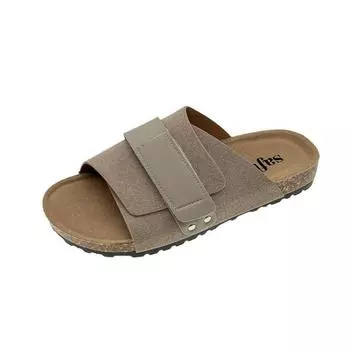 Классические пробковые сандалии для женщин и мужчин, модные мягкие тапочки из пробки на толстой подошве 2024 года, летние пляжные сандалии для дома с открытым носком на плоской подошве 36 бежевый