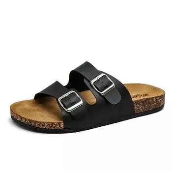 Классические пробковые тапочки для прогулок 45 белый