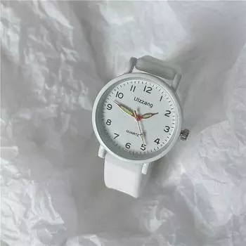 Классические простые часы для детей, модные, силиконовый ремешок, школьные, спортивные, повседневные, наручные часы для мальчиков и девочек, детские часы, подарки белый