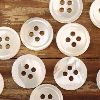 Классические простые кнопки для швабры, принадлежности для вязания, мужская рубашка поло, швейные принадлежности, белый, серый, черный, 4 отверстия, натуральная ракушка 10mm (12pcs)