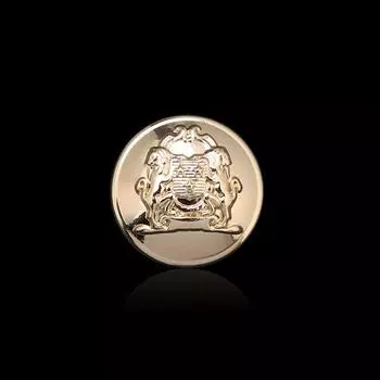 Классические пуговицы с двойным делением, золотые пуговицы, металлические пуговицы, пуговицы для высококачественной одежды, шерстяного пальто, свитера, куртки 15Mm gold