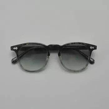 Классические японские ретро-солнцезащитные очки UV400 в черной оправе — вневременной литературный молодежный стиль с опцией для близорукости 48-22-145