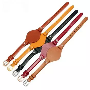 Классические ремешки для часов из натуральной кожи для Fossil ES3077 ES2830 ES3262 ES3060 Стильные женские ремешки для часов Маленький браслет 8mm silver clasp светло-коричневого