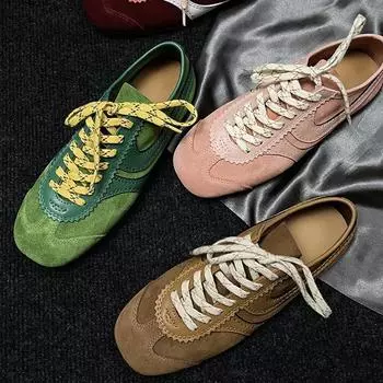 Классические ретро-кроссовки для моральной подготовки, женские 2024, женские однобортные туфли на плоской подошве, новые универсальные повседневные туфли Forrest Gump для женщин 35 красный