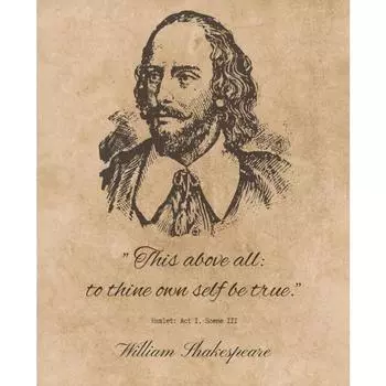 Классические ретро литературные цитаты Цитаты Шекспира Плакат для классной комнаты Холст Картина Настенные принты Картина для комнаты Домашний декор 21cm30cm NoFrame