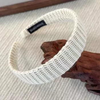 Классические ретро однотонные вязаные шерстяные повязки на голову Женские элегантные универсальные обручи для волос Умывание лица с широкой повязкой для волос Модные аксессуары