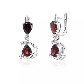 Классические романтические серебряные висячие серьги-капли из натурального граната, прекрасный ювелирный подарок для жены, мамы и сестры на особые случаи M красный