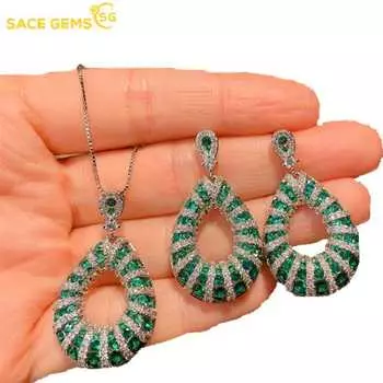 Классические роскошные комплекты ювелирных украшений SACE GEMS, подарки на свадьбу зелёный
