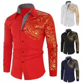 Классические рубашки Мягкая приятная для кожи рубашка для повседневной одежды Мужские классические рубашки с длинным рукавом Обычная рубашка для выпускного вечера для повседневной жизни L чёрный