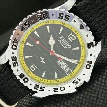 КЛАССИЧЕСКИЕ SEIKO ACTUS AUTO 6309A ВОССТАНОВЛЕННЫЕ ЯПОНСКИЕ МУЖСКИЕ ЧАСЫ С ЧЕРНЫМ ЦИФЕРБЛАТОМ a425748-2 R1028-a425748