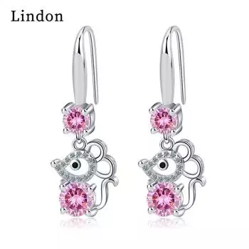 Классические серьги Lindon из медного сплава с цирконом, серьги-капли для женщин, подарки на свадьбу белый