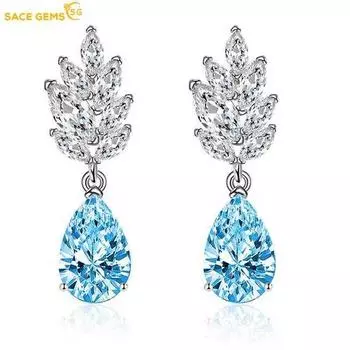 Классические серьги SACE GEMS из медного сплава с цирконом, женские ювелирные изделия, свадебный подарок для вечеринки розовый