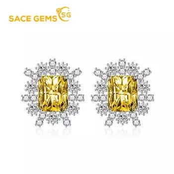 Классические серьги SACE GEMS из медного сплава с цирконом, женские ювелирные изделия, свадебный подарок для вечеринки розовый