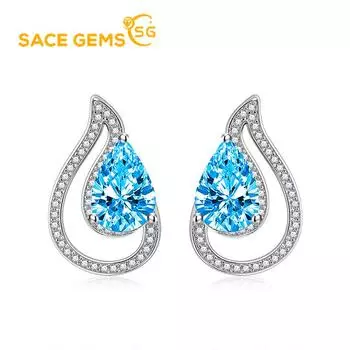 Классические серьги SACE GEMS из медного сплава с цирконом, женские ювелирные изделия, свадебный подарок для вечеринки розовый