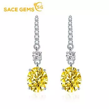 Классические серьги SACE GEMS из медного сплава с цирконом, женские ювелирные изделия, свадебный подарок для вечеринки розовый