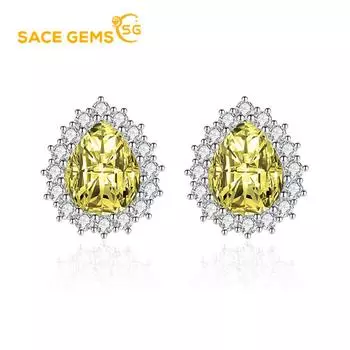 Классические серьги SACE GEMS из медного сплава с цирконом, женские ювелирные изделия, свадебный подарок для вечеринки розовый