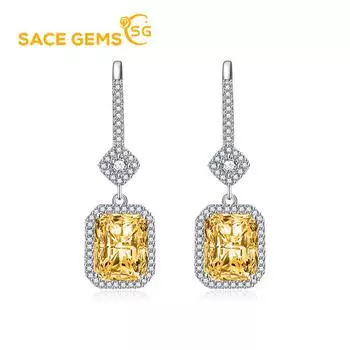 Классические серьги SACE GEMS из медного сплава с цирконом, женские ювелирные изделия, свадебный подарок для вечеринки розовый