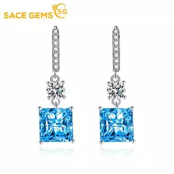 Классические серьги SACE GEMS из медного сплава с цирконом, женские ювелирные изделия, свадебный подарок для вечеринки розовый