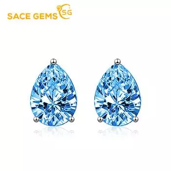 Классические серьги SACE GEMS из медного сплава с цирконом, женские ювелирные изделия, свадебный подарок для вечеринки розовый