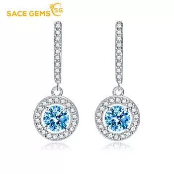 Классические серьги SACE GEMS из медного сплава с цирконом, женские ювелирные изделия, свадебный подарок для вечеринки розовый