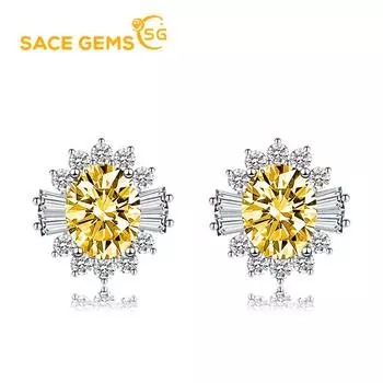 Классические серьги SACE GEMS из медного сплава с цирконом, женские ювелирные изделия, свадебный подарок для вечеринки розовый
