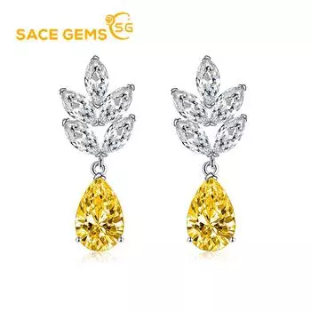 Классические серьги SACE GEMS из медного сплава с цирконом, женские ювелирные изделия, свадебный подарок для вечеринки розовый