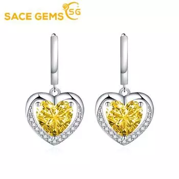 Классические серьги SACE GEMS из медного сплава с цирконом, женские ювелирные изделия, свадебный подарок для вечеринки розовый