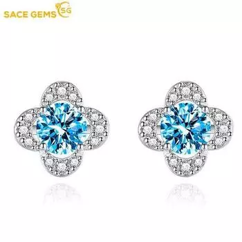 Классические серьги SACE GEMS из медного сплава с цирконом, женские ювелирные изделия, свадебный подарок для вечеринки розовый