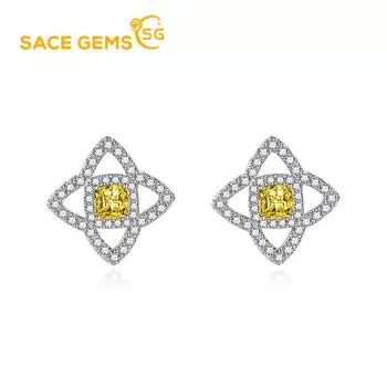Классические серьги SACE GEMS из медного сплава с цирконом, женские ювелирные изделия, свадебный подарок для вечеринки розовый