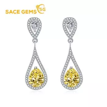 Классические серьги SACE GEMS из медного сплава с цирконом, женские ювелирные изделия, свадебный подарок для вечеринки розовый