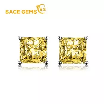 Классические серьги SACE GEMS из медного сплава с цирконом, женские ювелирные изделия, свадебный подарок для вечеринки розовый