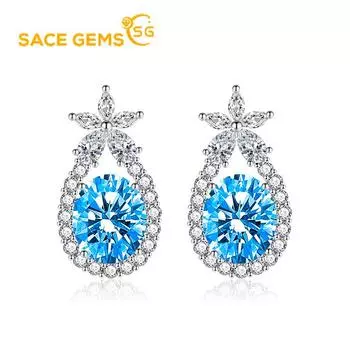 Классические серьги SACE GEMS из медного сплава с цирконом, женские ювелирные изделия, свадебный подарок для вечеринки розовый