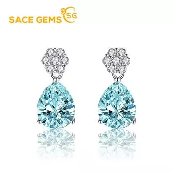Классические серьги SACE GEMS из медного сплава с цирконом, женские ювелирные изделия, свадебный подарок для вечеринки розовый