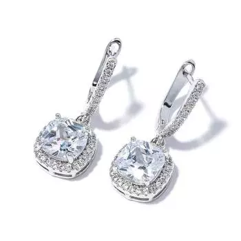 Классические серьги высокого класса, легкие роскошные серьги, восемь сердец и восемь стрел, серьги с инкрустацией цирконием, разноцветные. белый