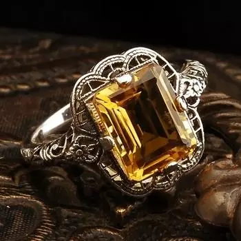 Классические серебряные цветные квадратные обручальные кольца цвета шампанского с инкрустацией цирконом для женщин, модные вечерние обручальные кольца, ювелирные изделия 5