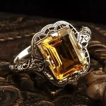 Классические серебряные цветные квадратные обручальные кольца цвета шампанского с инкрустацией цирконом для женщин, модные вечерние обручальные кольца, ювелирные изделия 5