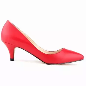 Классические сексуальные туфли с острым носком женские туфли-лодочки однотонные 5 см на низком среднем каблуке-рюмочке весенние фирменные дизайнерские свадебные туфли большого размера 35