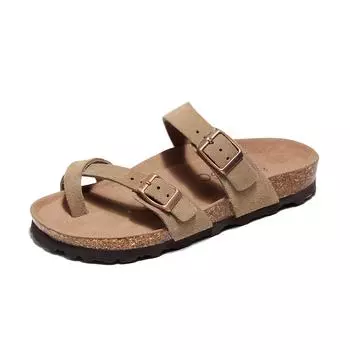 Классические шлепанцы из кожи унисекс для женщин и мужчин, роскошные туфли, фирменный дизайн с регулируемой пряжкой, трендовые 36