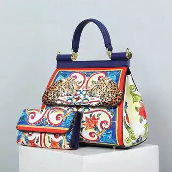 Классические сумки через плечо для женщин каркасная сумка и сумка-костюм Европа Америка с принтом женские сумки через плечо
