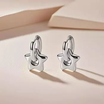 Классические титановые серьги-кольца в форме сердца, звезды, цветка для женщин, панк, хип-хоп, Y2K, ювелирный подарок